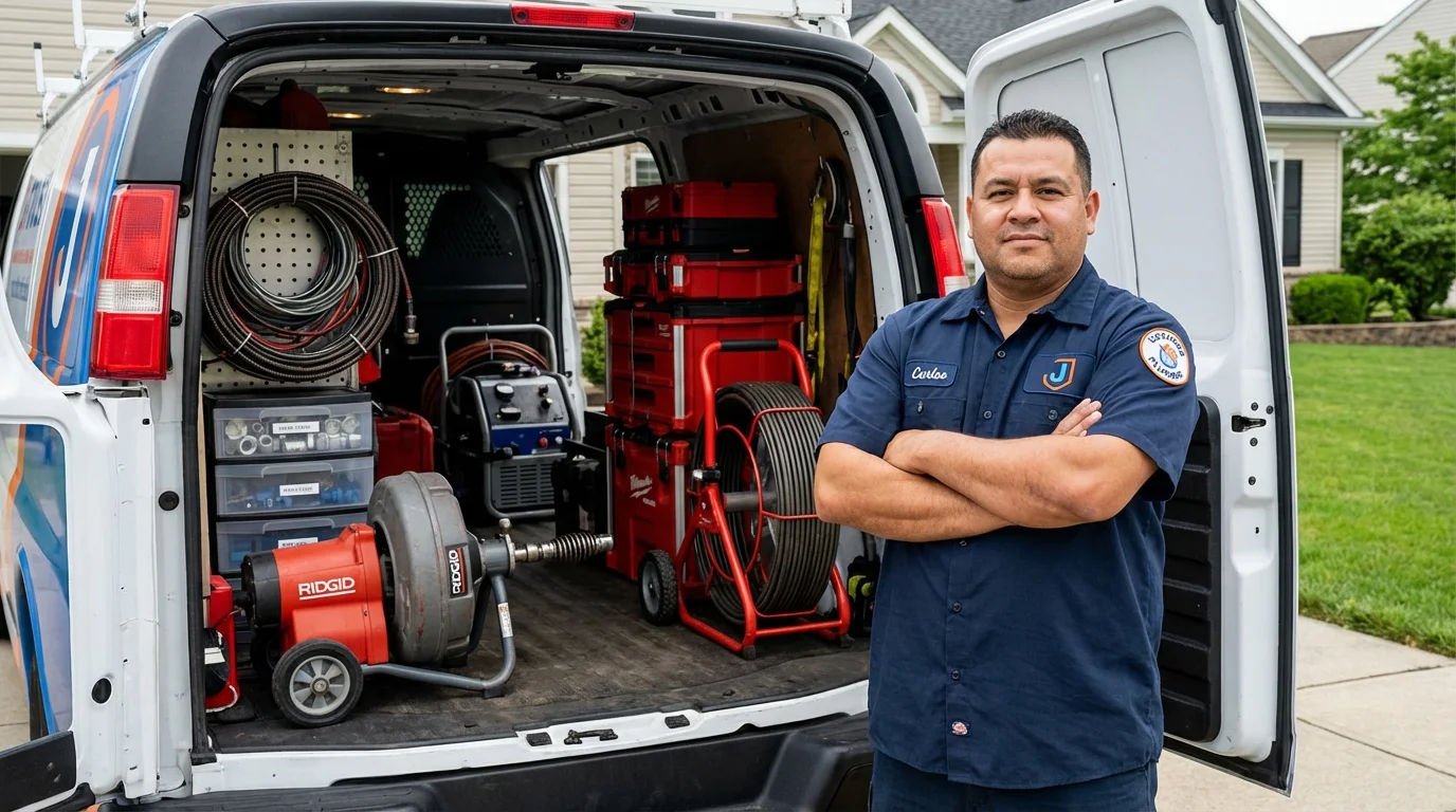 Professional drain cleaning equipment and Johns Plumbing LLC plumber in Alexander City