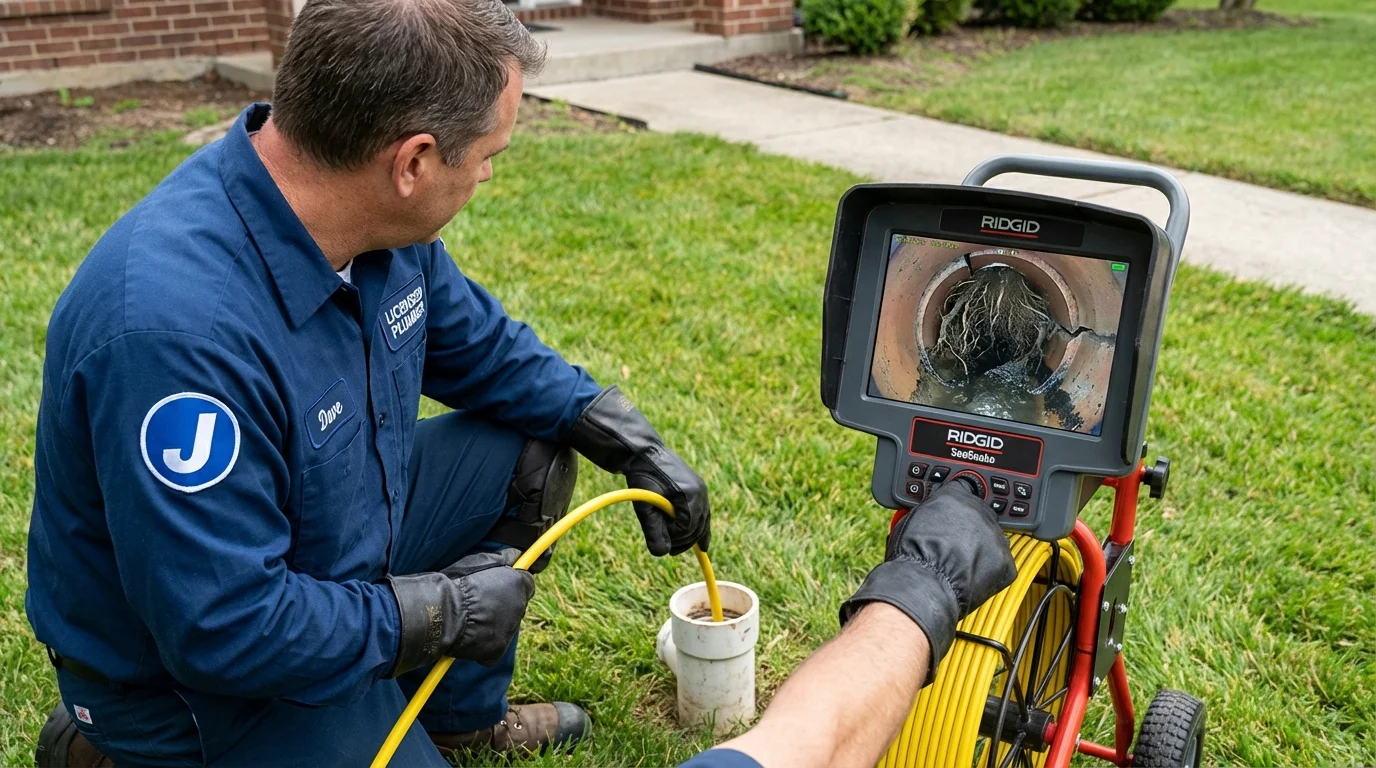 Sewer camera inspection being performed by Johns Plumbing LLC in Alexander City